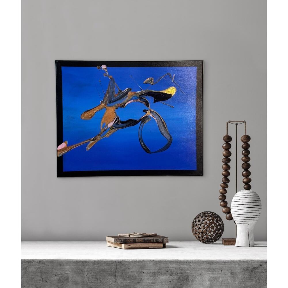 Fun and Amazing One Of a King 16 x 20 Acrylic Abstract Art Painting on Canvas